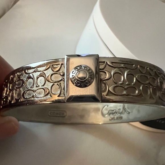 Vintage Coach Silver Bangle Bracelet - Picture 2 of 5